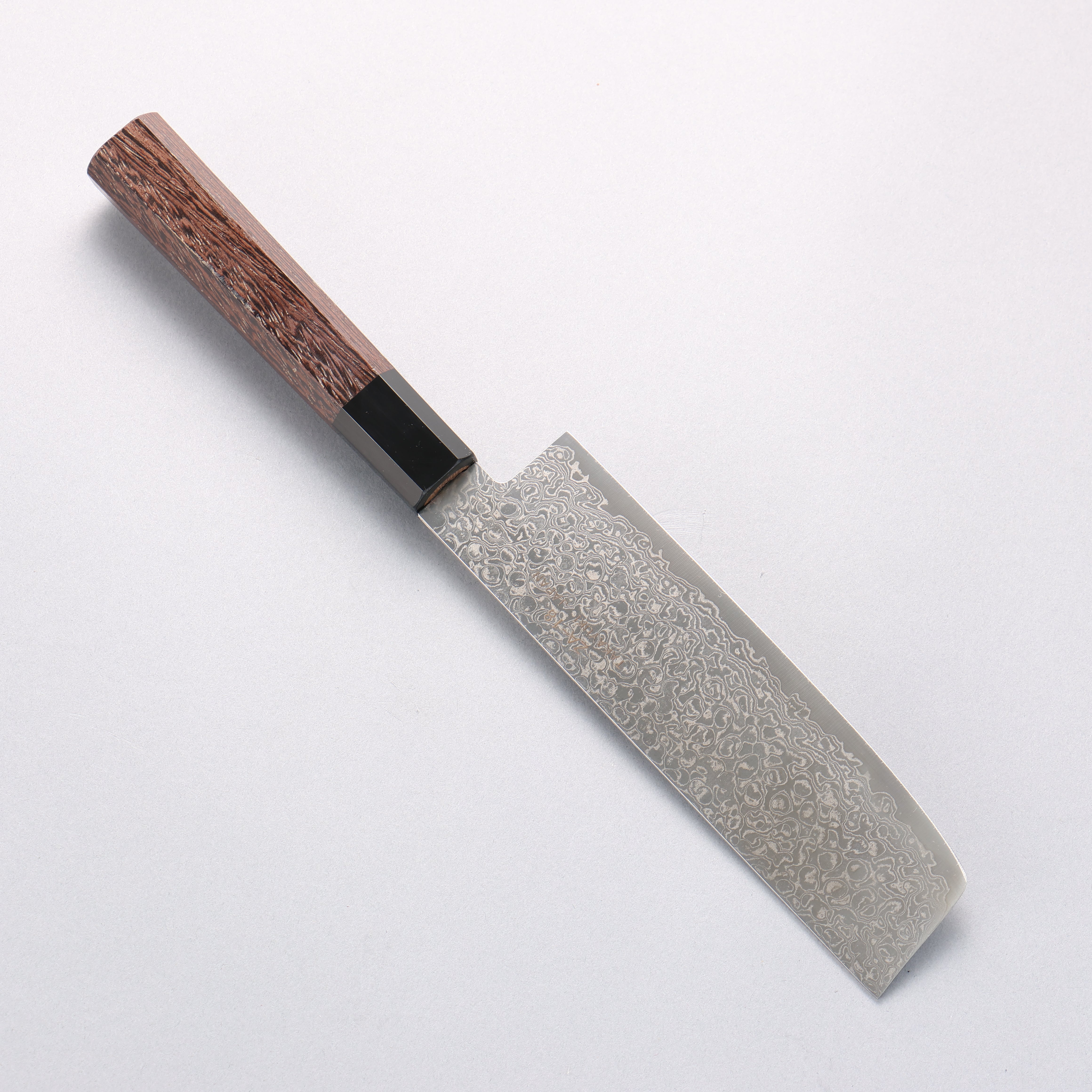 Sakai Takayuki Galaxy ZA-18 Damascus Nakiri 165mm with Wenge Handle - Seisuke Knife