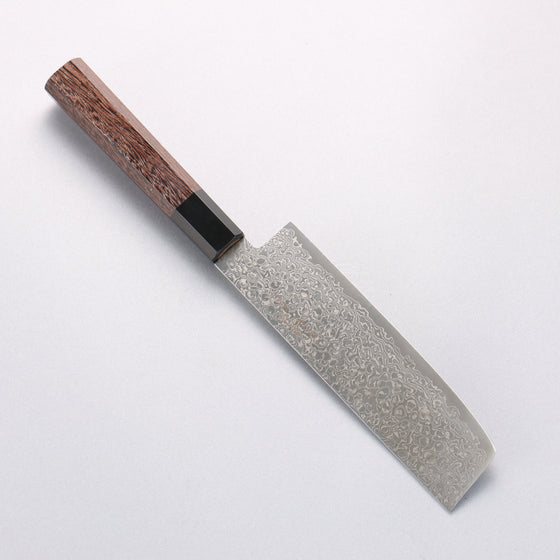 Sakai Takayuki Galaxy ZA-18 Damascus Nakiri 165mm with Wenge Handle - Seisuke Knife
