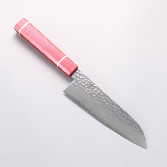 Sakai Takayuki VG10 33 Layer Damascus Santoku 170mm Live oak Lacquered (Kouseki) Handle - Seisuke Knife