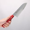 Sakai Takayuki VG10 33 Layer Damascus Santoku 170mm Live oak Lacquered (Kouseki) Handle - Seisuke Knife - Slide 4