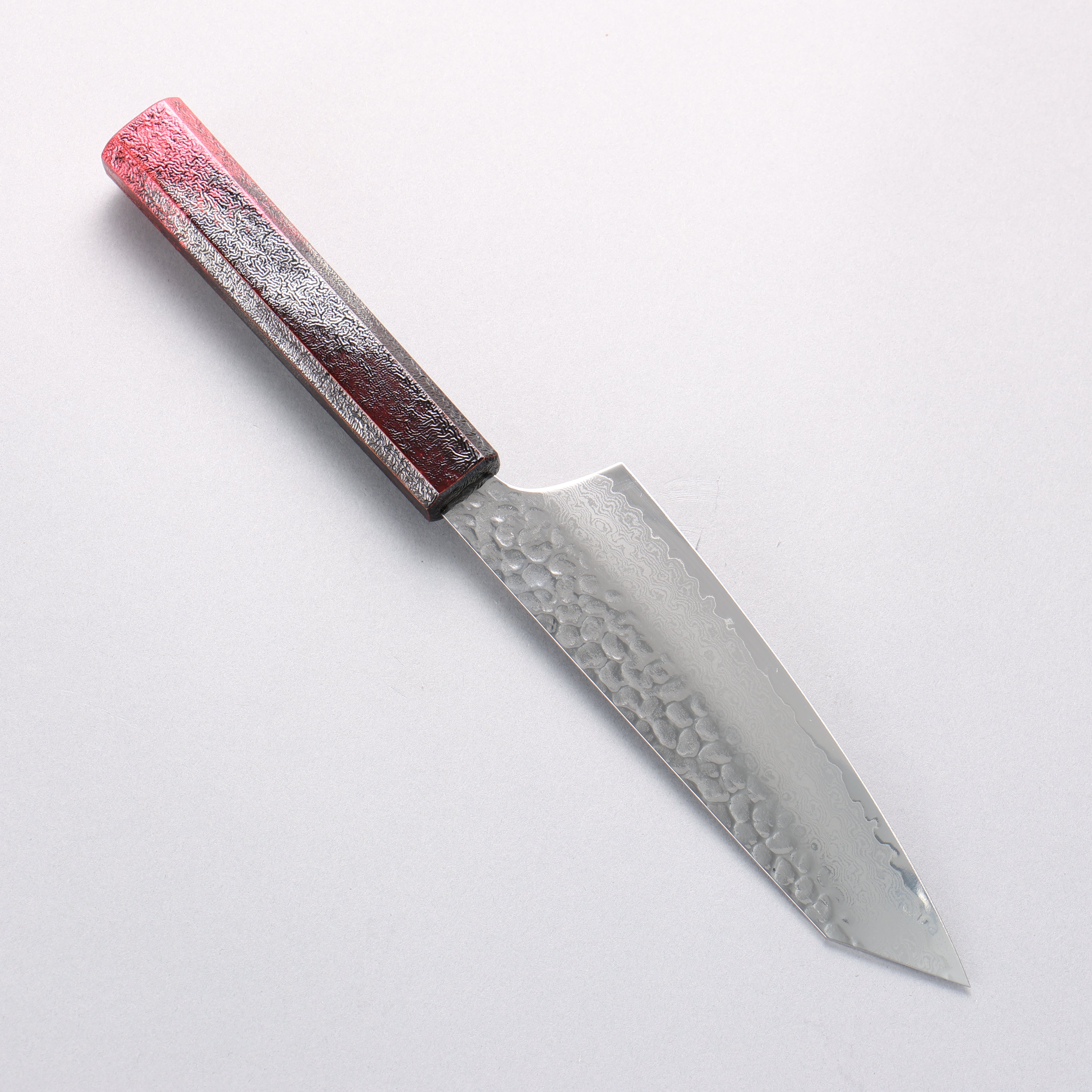 Sakai Takayuki Rinnou VG10 33 Layer Damascus Kengata Santoku160mm Red Lacquered Handle - Seisuke Knife