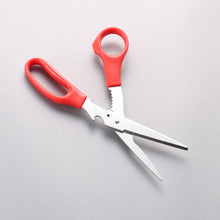  Top Products Multi-purpose kitchen scissors with floating tip Stainless Steel Red Plastic Handle 70 x 200 x 15mm - Seisuke Knife