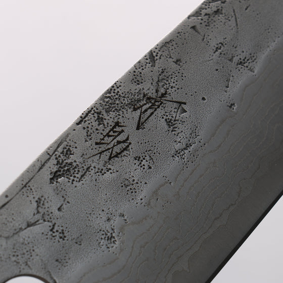 Seisuke Swedish Steel-stn Damascus Washiji Santoku 170mm Magnolia Handle - Seisuke Knife
