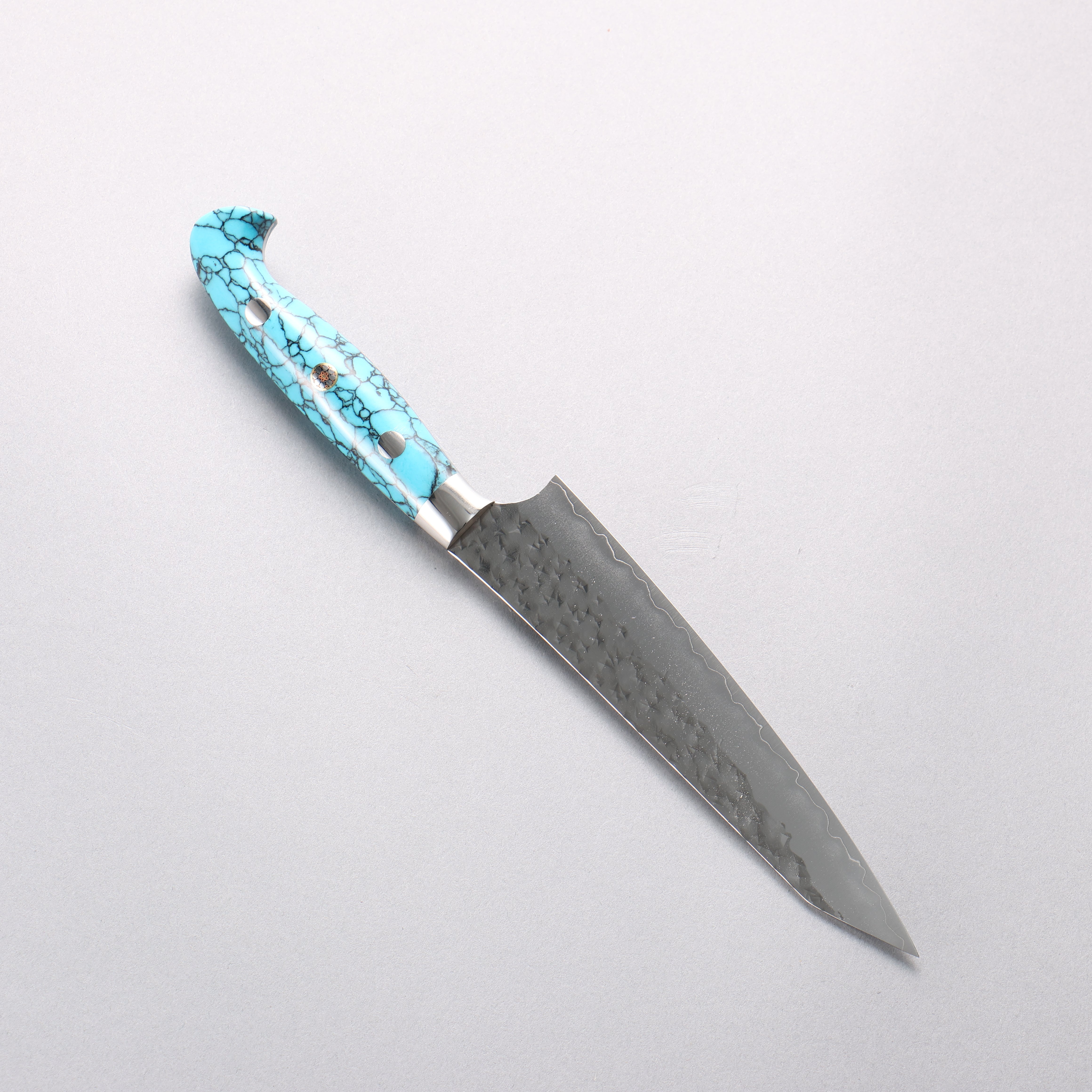 Yu Kurosaki Senko Ei SG2 Hammered Petty-Utility 150mm Turquoise Handle with Sheath - Seisuke Knife