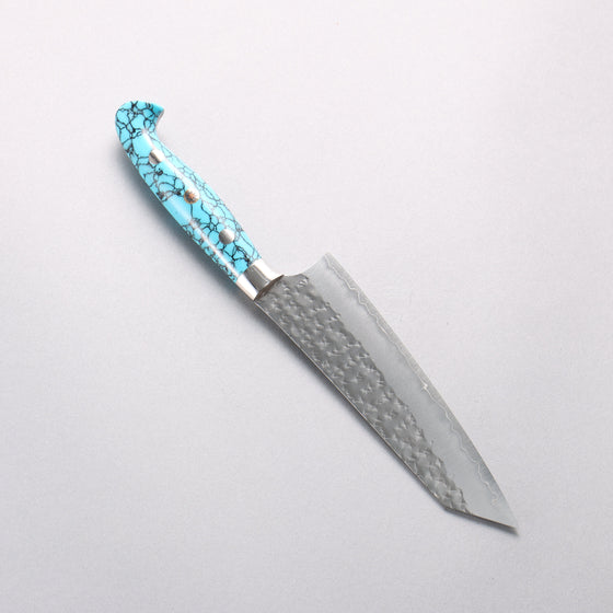 Yu Kurosaki Senko Ei SG2 Hammered Small Bunka 150mm Turquoise Handle with Sheath - Seisuke Knife
