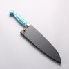 Yu Kurosaki Senko Ei SG2 Hammered Gyuto 180mm Turquoise Handle with Sheath - Seisuke Knife - Slide 7