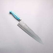  Yu Kurosaki Senko Ei SG2 Hammered Gyuto 270mm Turquoise Handle with Sheath - Seisuke Knife