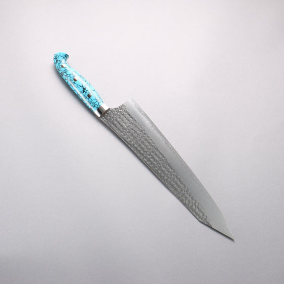 Yu Kurosaki Senko Ei SG2 Hammered Gyuto 270mm Turquoise Handle with Sheath - Seisuke Knife