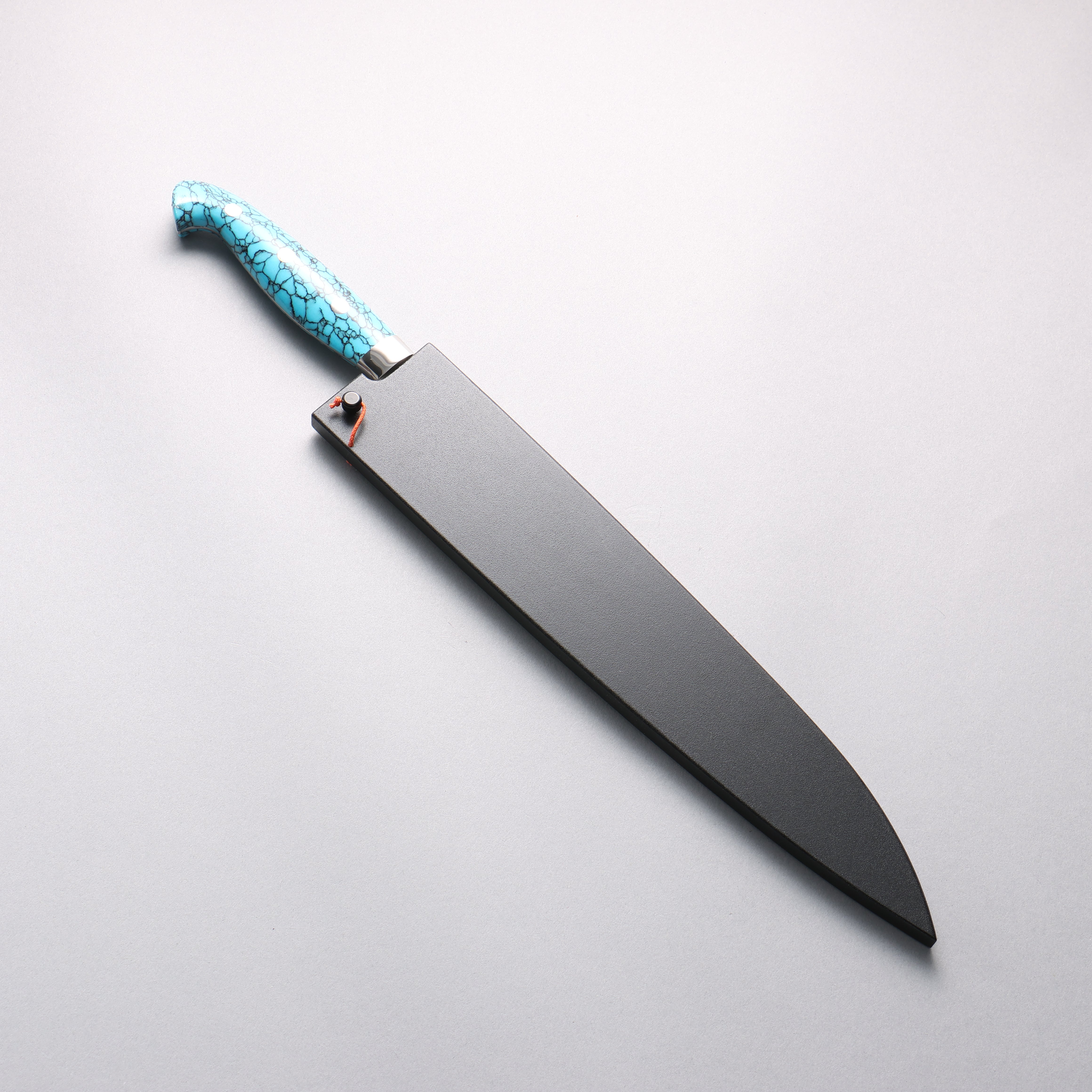 Yu Kurosaki Senko Ei SG2 Hammered Sujihiki 270mm Turquoise Handle with Sheath - Seisuke Knife