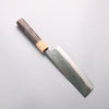 Seisuke Blue Steel No.1 Black Finished Nakiri 165mm Burnt Chestnut (ferrule: Cherry Wood) Handle - Seisuke Knife - Slide 2