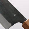 Seisuke Blue Steel No.1 Black Finished Nakiri 165mm Burnt Chestnut (ferrule: Cherry Wood) Handle - Seisuke Knife - Slide 4