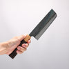 Seisuke Blue Steel No.1 Black Finished Nakiri 165mm Burnt Chestnut (ferrule: Cherry Wood) Handle - Seisuke Knife - Slide 5