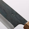 Seisuke Blue Steel No.1 Black Finished Santoku 165mm Burnt Chestnut (ferrule: Cherry Wood) Handle - Seisuke Knife - Slide 4