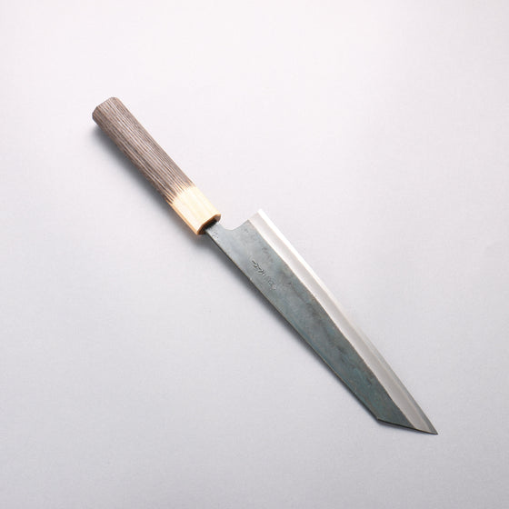 Seisuke Blue Super Black Finished Kiritsuke Gyuto 210mm Burnt Chestnut (ferrule: Cherry Wood) Handle - Seisuke Knife