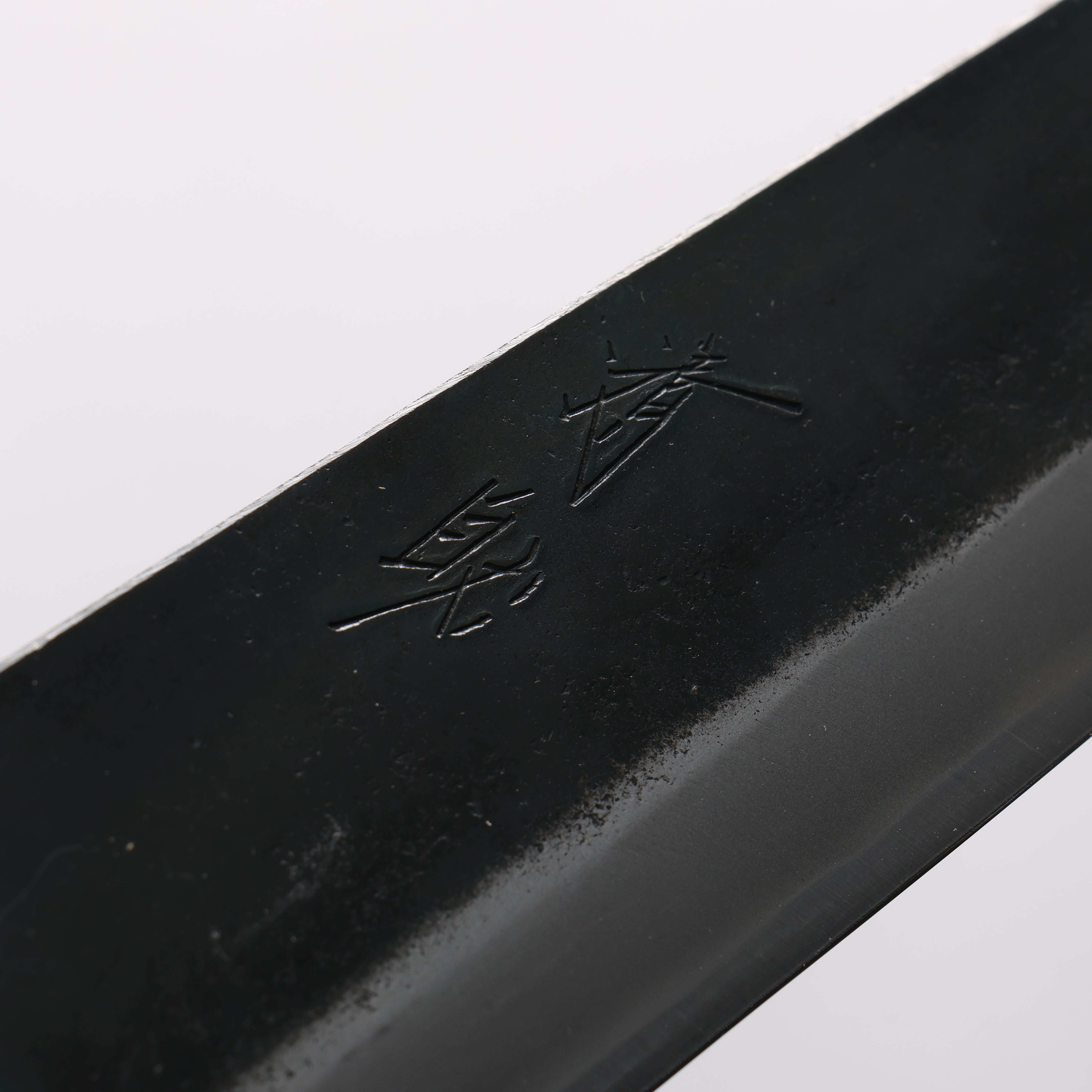 Seisuke Blue Super Black Finished Kiritsuke Gyuto 210mm Burnt Chestnut (ferrule: Cherry Wood) Handle - Seisuke Knife