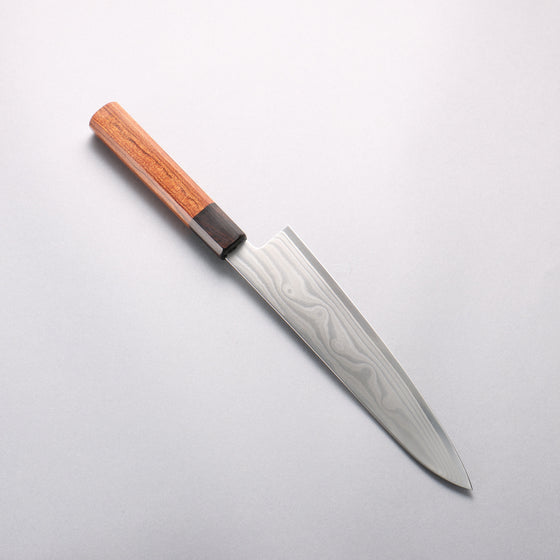 Sakai Takayuki Grand Chef Hamon Böhler SP Steel 45 Layer Damascus Gyuto 210mm Rosewood (Ferrule: Black Pakka Wood) Handle - Seisuke Knife