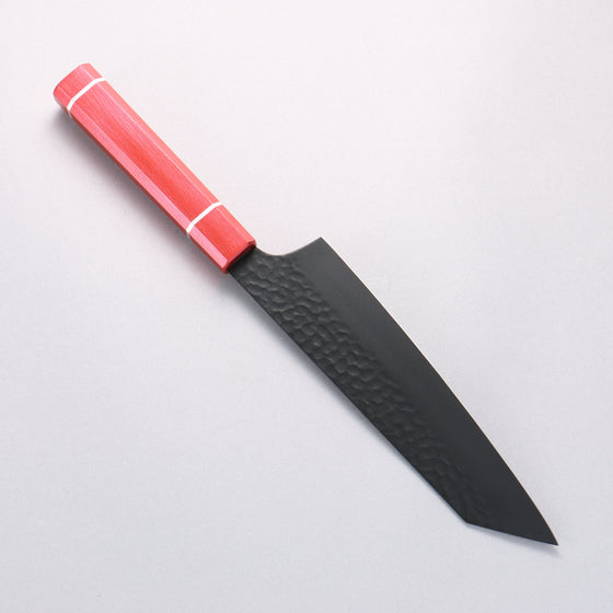 Sakai Takayuki Kurokage VG10 Hammered Teflon Coating Kengata Gyuto 190mm Live oak Lacquered (Kouseki) Handle - Seisuke Knife