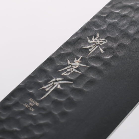 Sakai Takayuki Kurokage VG10 Hammered Teflon Coating Kengata Gyuto 190mm Live oak Lacquered (Kouseki) Handle - Seisuke Knife