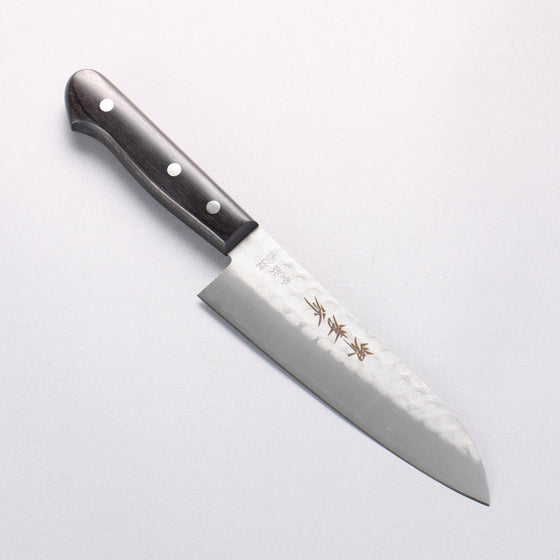 Sakai Takayuki 3 Layer Hammered Blue Steel Core Santoku Japanese Chef Knife 165mm - Seisuke Knife
