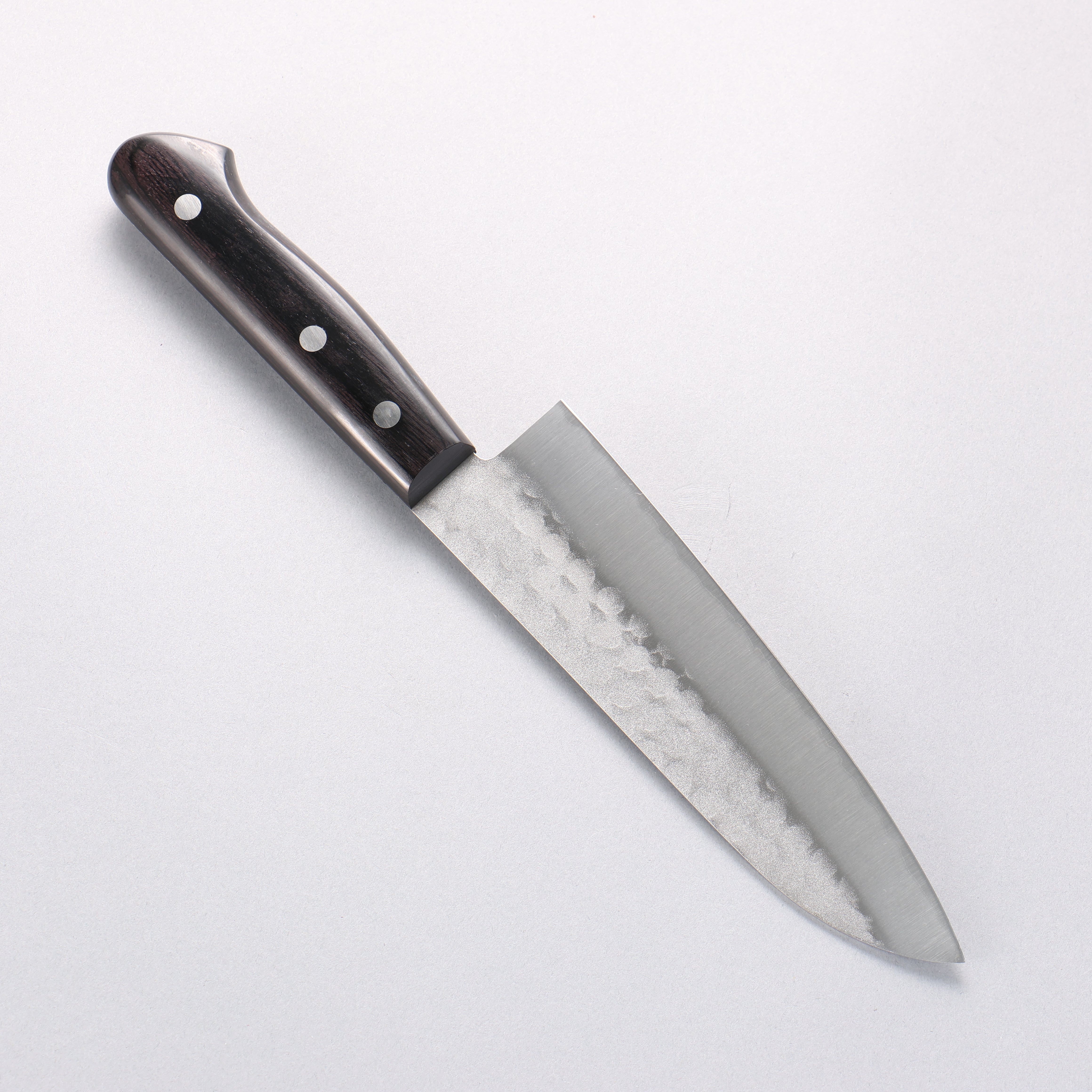 Sakai Takayuki 3 Layer Hammered Blue Steel Core Santoku Japanese Chef Knife 165mm - Seisuke Knife