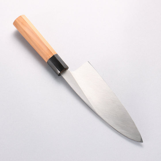 Sakai Takayuki Hakugin INOX Mirrored Finish Deba 180mm Yew tree Handle - Seisuke Knife