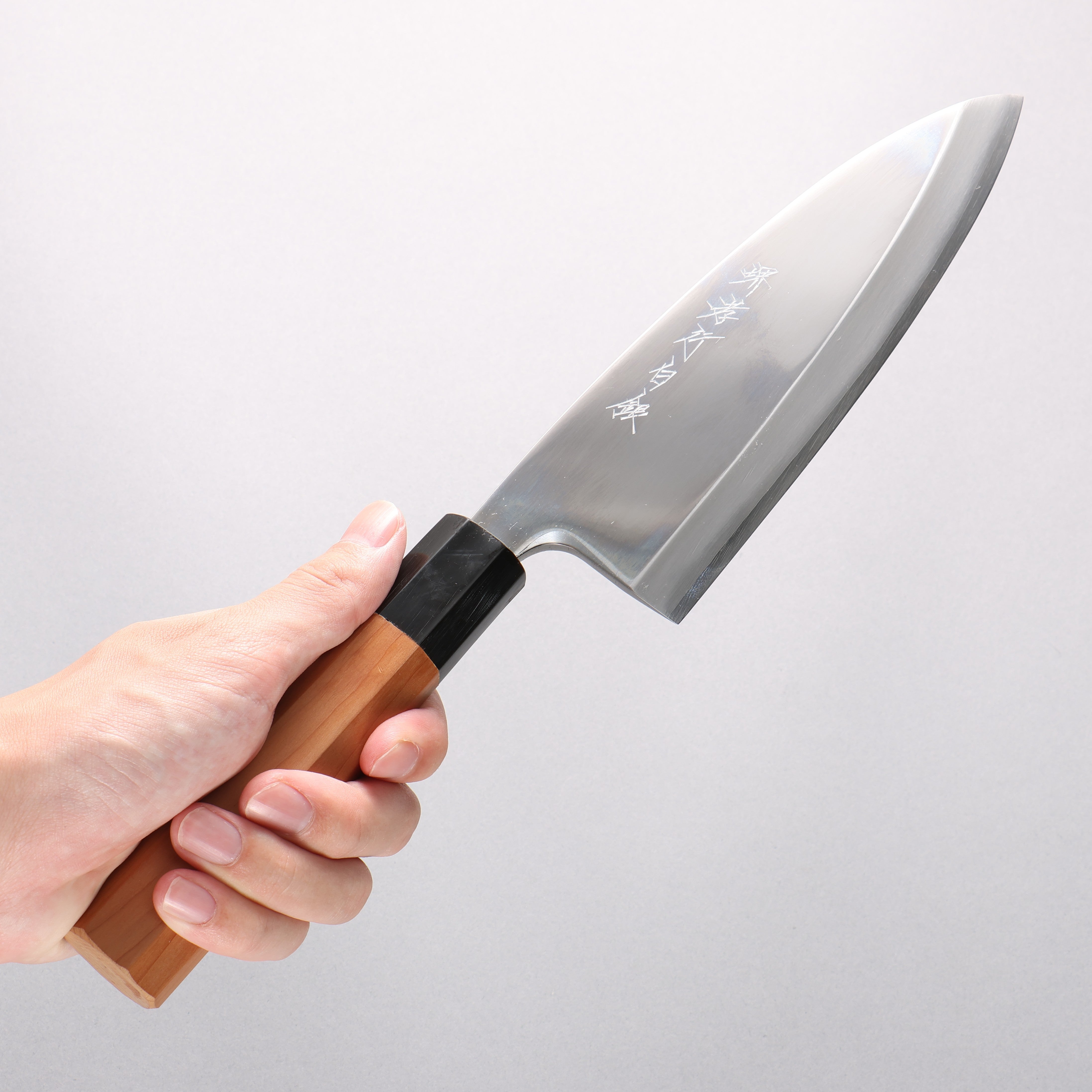 Sakai Takayuki Hakugin INOX Migaki Deba 180mm Yew Wood Handle - Seisuke Knife