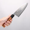 Sakai Takayuki Hakugin INOX Mirrored Finish Deba 180mm Yew tree Handle - Seisuke Knife - Slide 4