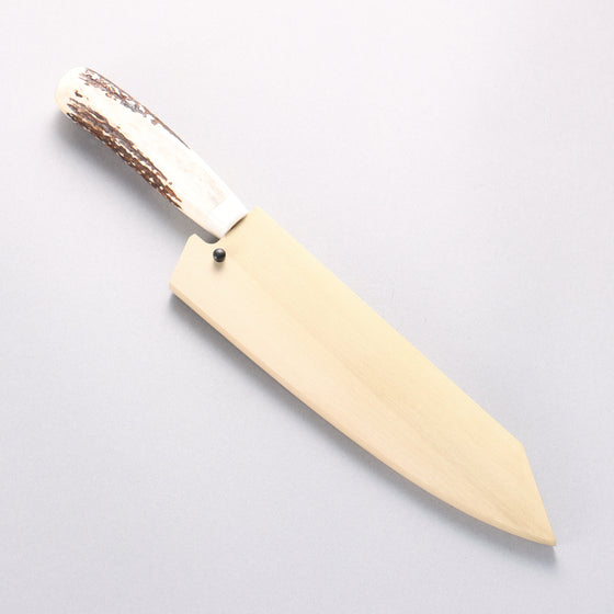 Sakai Takayuki VG10 33 Layer Damascus Kengata Santoku 160mm Cow Bone Handle with Sheath - Seisuke Knife