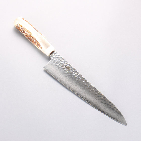Sakai Takayuki VG10 33 Layer Damascus Gyuto 210mm Cow Bone Handle with Sheath - Seisuke Knife