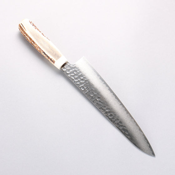 Sakai Takayuki VG10 33 Layer Damascus Gyuto 210mm Cow Bone Handle with Sheath - Seisuke Knife