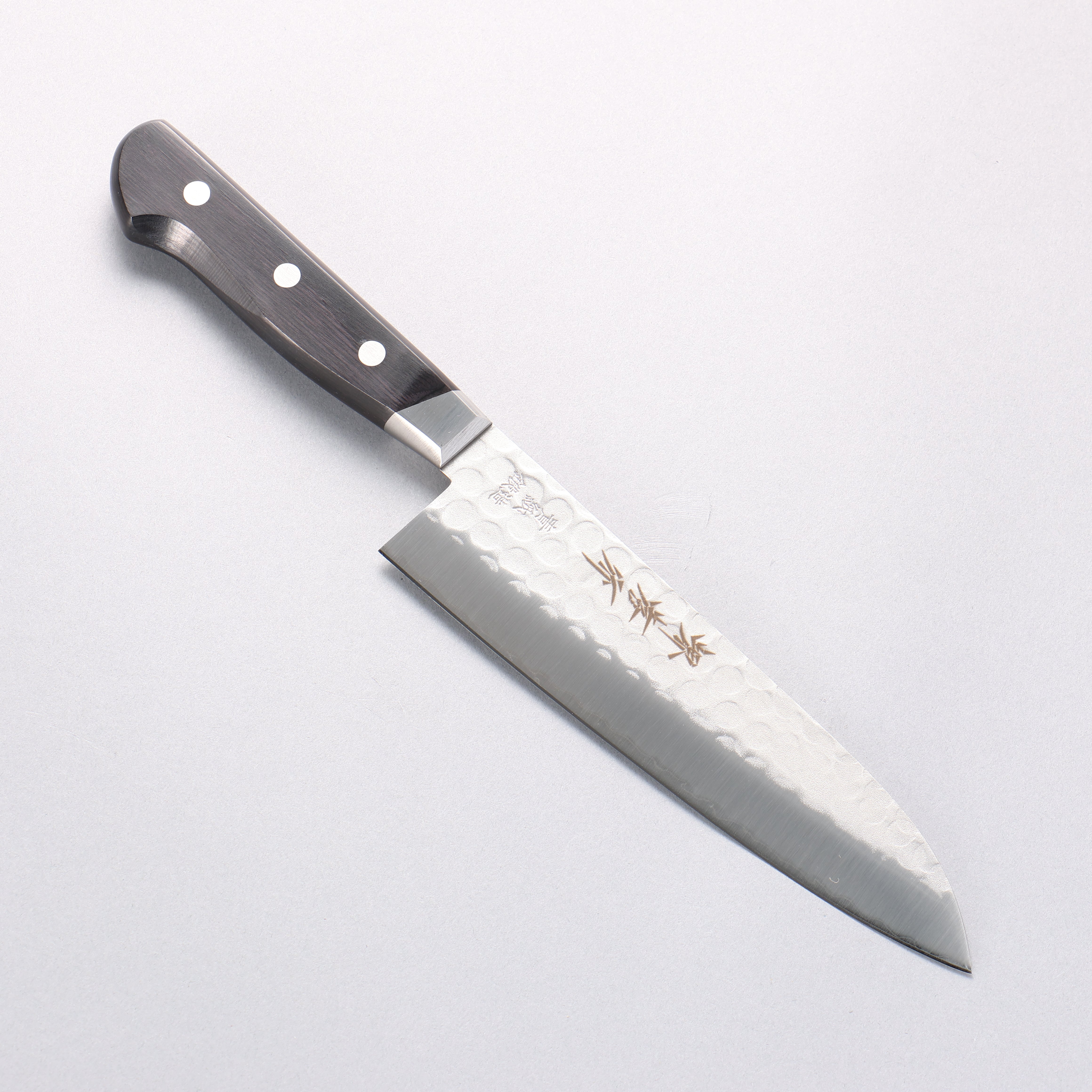 Sakai Takayuki Blue Steel Hammered 3 Layer Santoku 180mm - Seisuke Knife