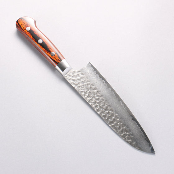 Sakai Takayuki VG10 33 Layer Damascus Santoku 180mm Mahogany Pakka wood Handle - Seisuke Knife