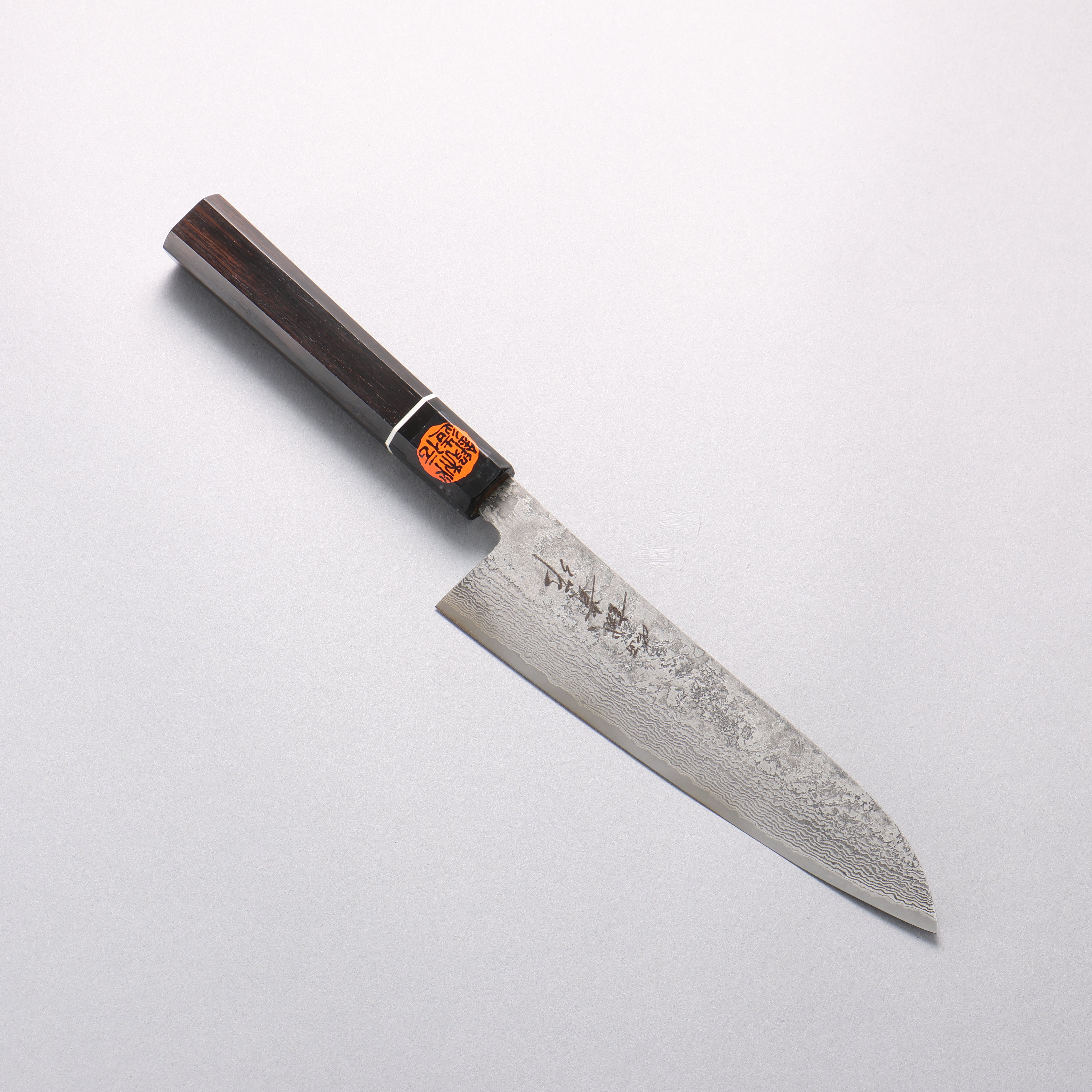 Shigeki Tanaka Habakiri SG2 Damascus Gyuto 180mm Ebony Wood Handle - Seisuke Knife