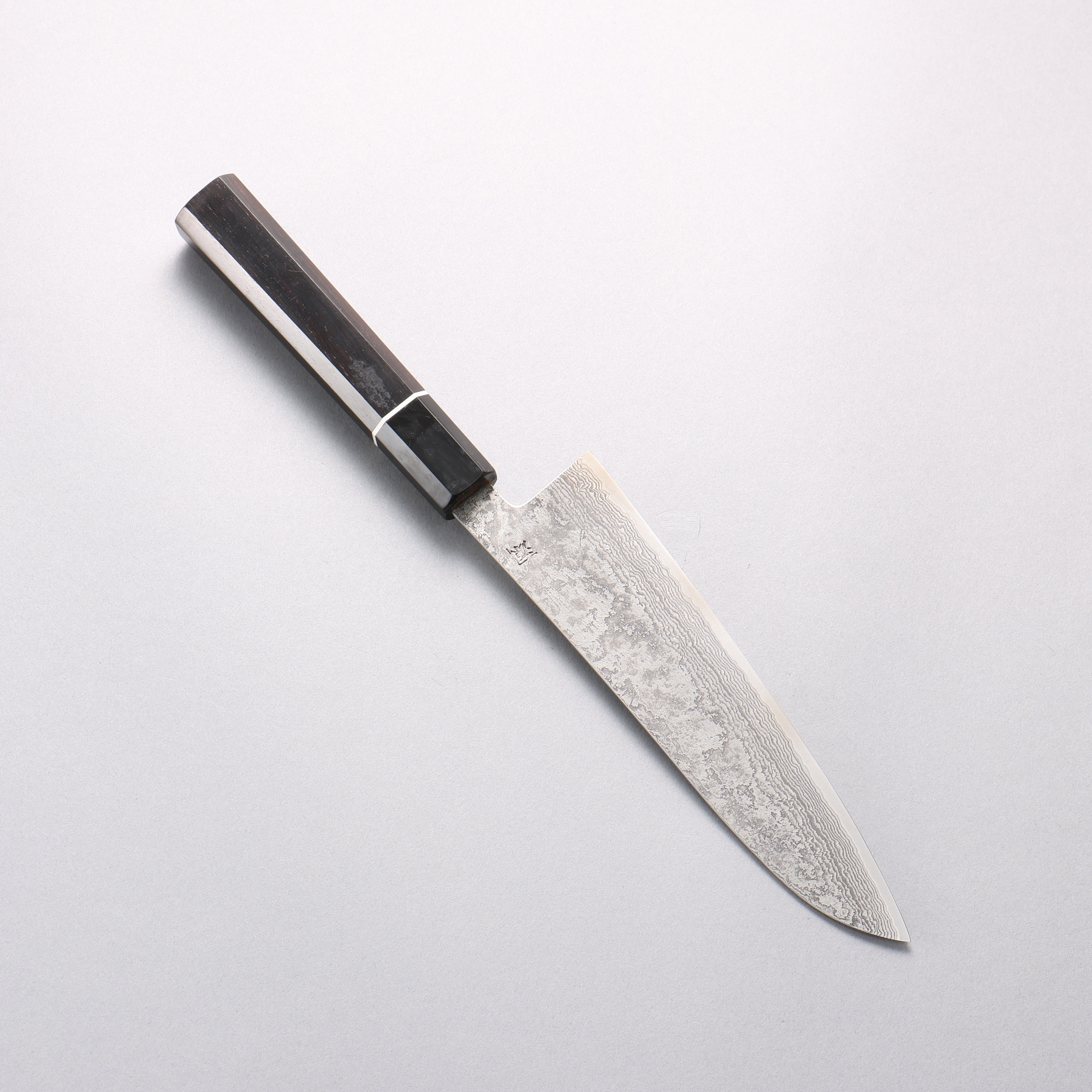 Shigeki Tanaka Habakiri SG2 Damascus Gyuto 180mm Ebony Wood Handle - Seisuke Knife