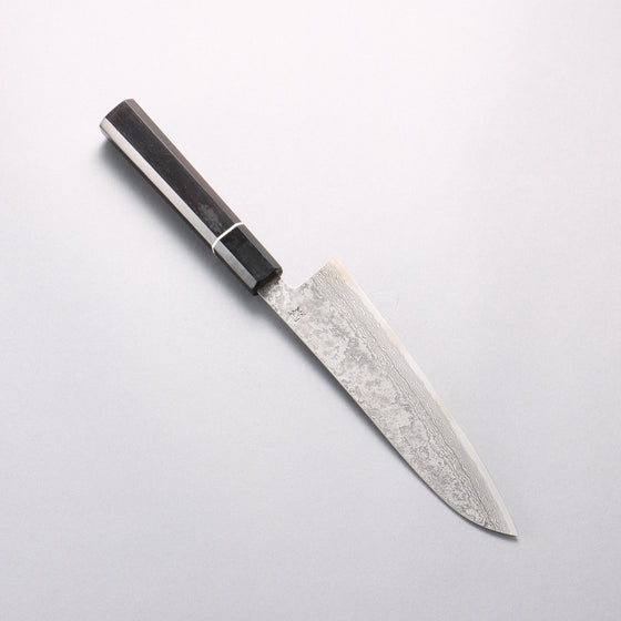 Shigeki Tanaka Habakiri SG2 Damascus Gyuto 180mm Ebony Wood Handle - Seisuke Knife