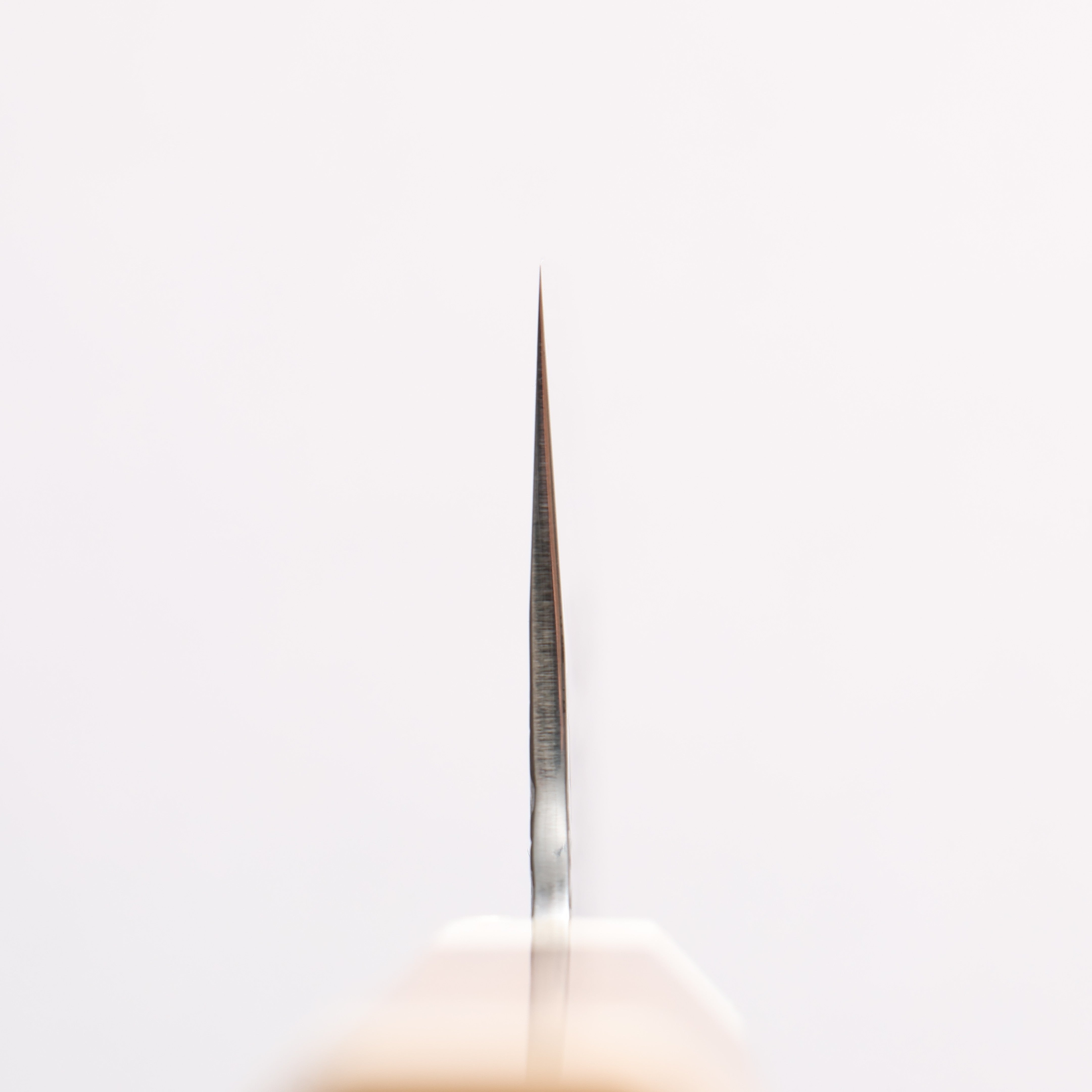 Yu Kurosaki Shizuku SG2 Hammered Nakiri 165mm Chinese Quince Burl (White Ferrule and End Cap) Handle - Seisuke Knife