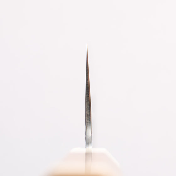 Yu Kurosaki Shizuku SG2 Hammered Nakiri 165mm Chinese Quince Burl (White Ferrule and End Cap) Handle - Seisuke Knife