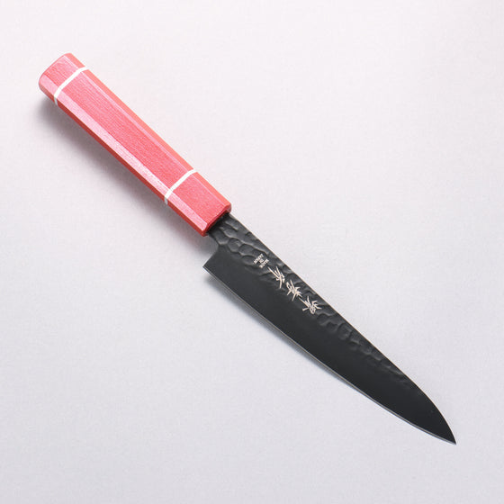 Sakai Takayuki Kurokage VG10 Hammered Teflon Coating Petty-Utility 150mm Live oak Lacquered (Kouseki) Handle - Seisuke Knife