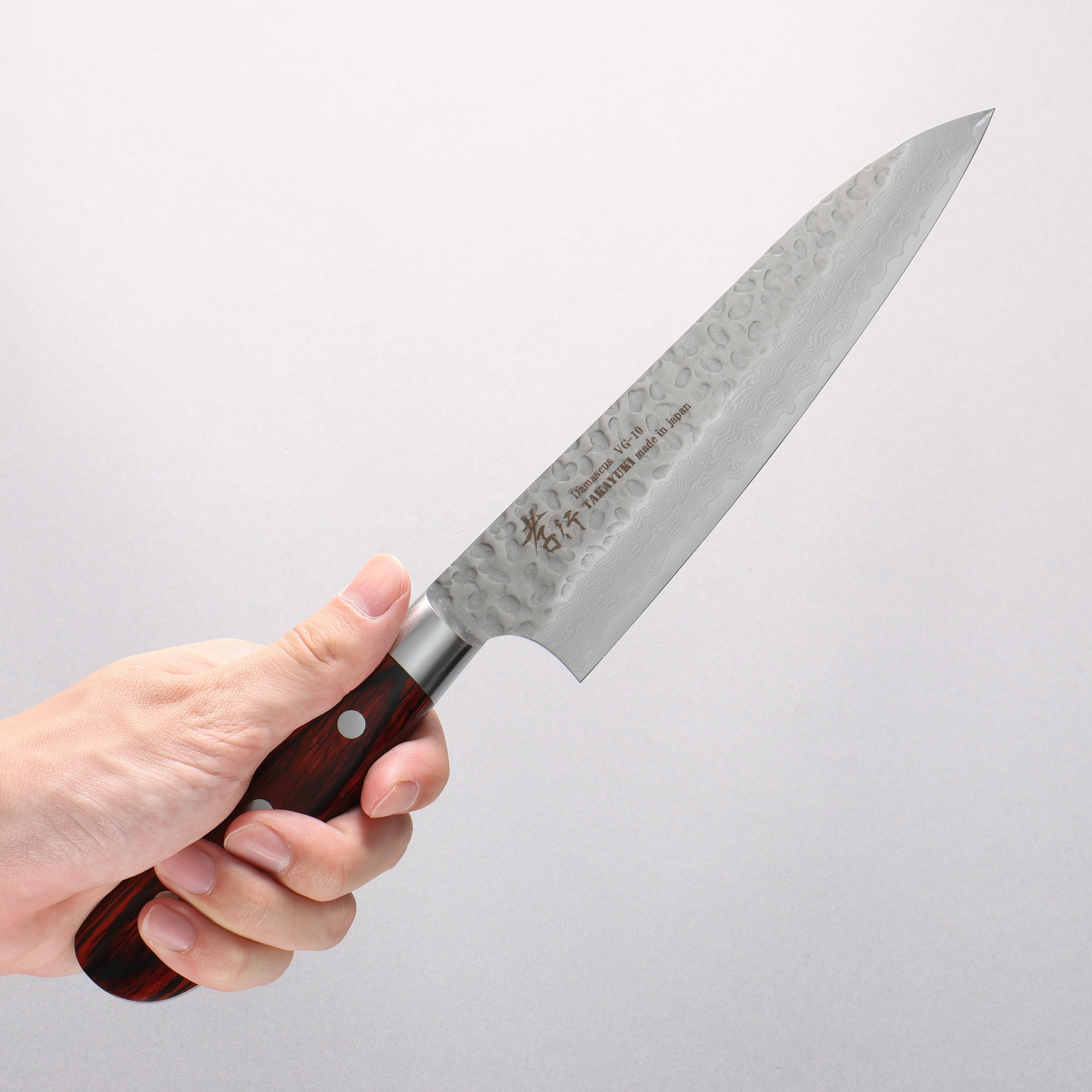 Sakai Takayuki VG10 33 Layer Damascus Gyuto 180mm Mahogany Pakkawood Handle - Seisuke Knife