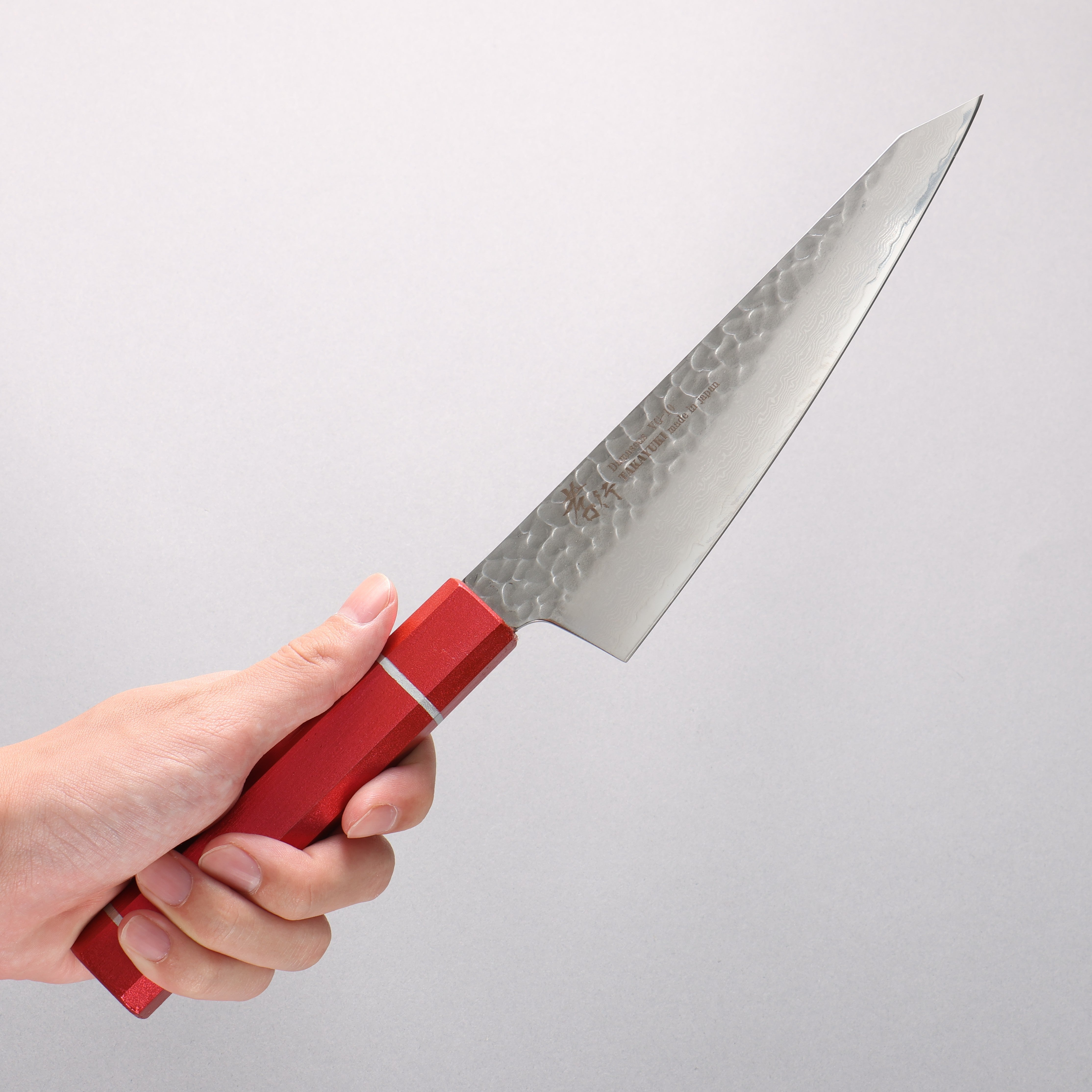 Sakai Takayuki VG10 33 Layer Damascus Sabaki 180mm Live oak Lacquered (Kouseki) Handle - Seisuke Knife