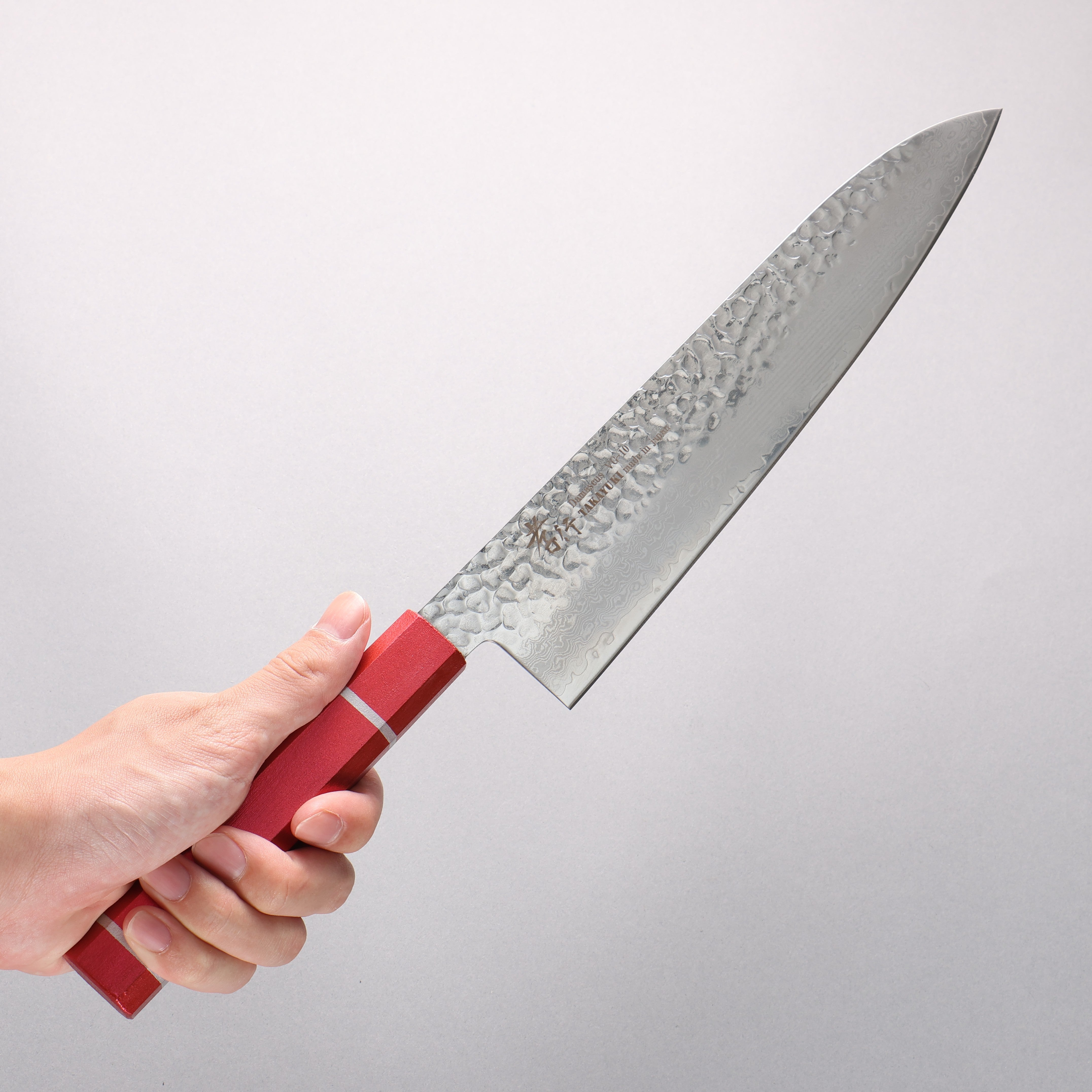 Sakai Takayuki VG10 33 Layer Damascus Gyuto 240mm Live oak Lacquered (Kouseki) Handle - Seisuke Knife