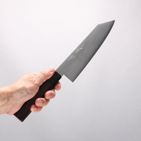 Seisuke VG10 Kiritsuke Santoku 180mm Rosewood (Ferrule: Black Pakka Wood) Handle - Seisuke Knife
