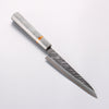 Yu Kurosaki Fujin V-Toku2 Hammered Black Finished Petty-Utility 150mm Stabilized wood (With Acrylic Ring) Handle - Seisuke Knife - Slide 1