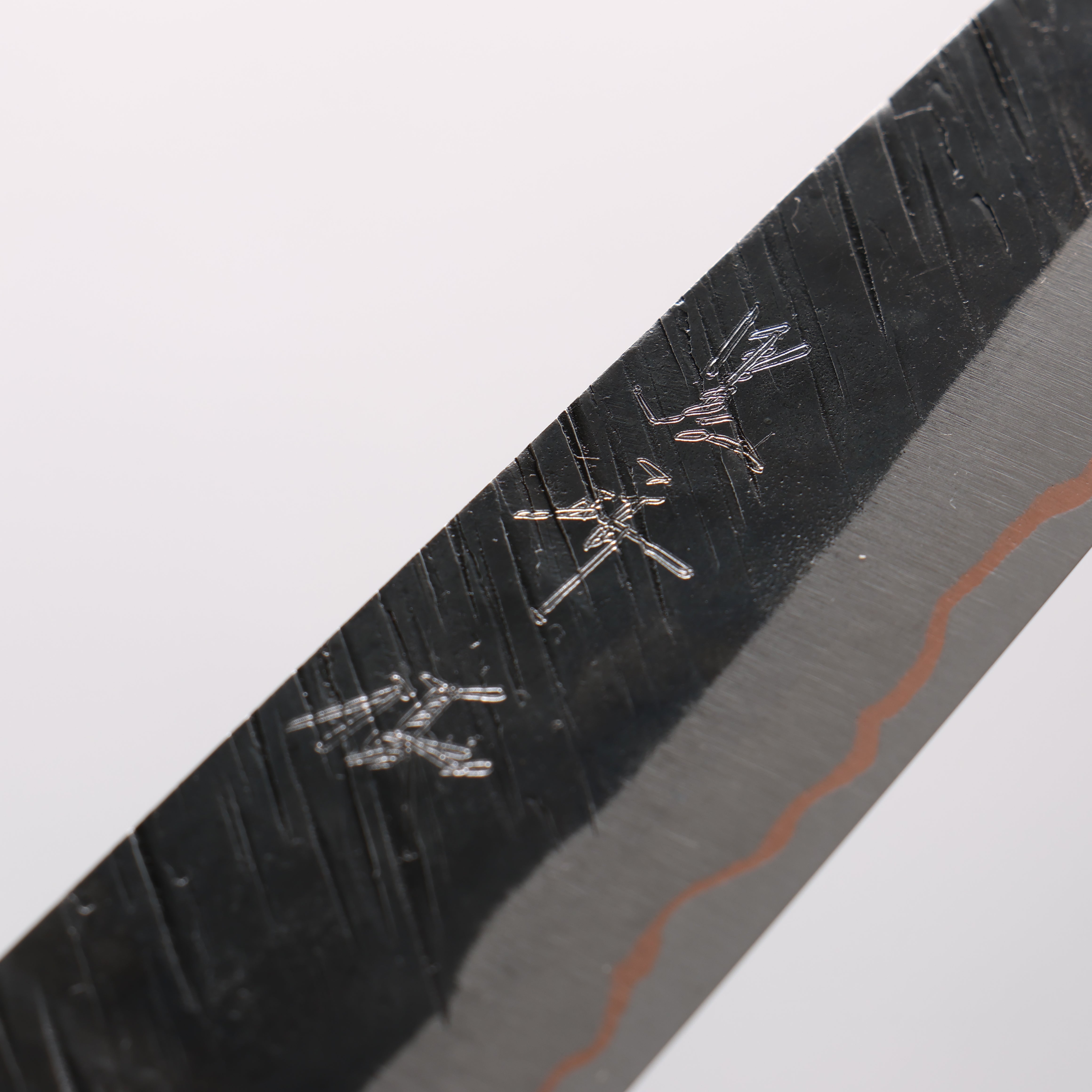 Yu Kurosaki Fujin V-Toku2 Hammered Black Finished Petty-Utility 150mm Stabilized wood (With Acrylic Ring) Handle - Seisuke Knife