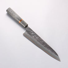  Yu Kurosaki Fujin V-Toku2 Hammered Black Finished Gyuto 210mm Stabilized wood (With Acrylic Ring) Handle - Seisuke Knife