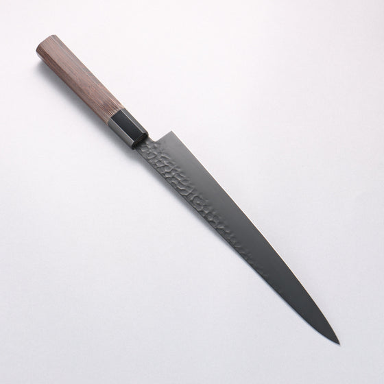 Sakai Takayuki Kurokage VG10 Hammered Teflon Coating Sujihiki 240mm Wenge Handle - Seisuke Knife