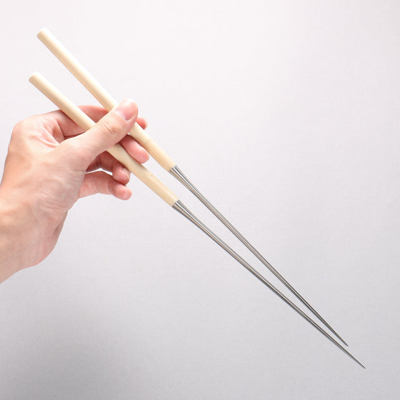 Moribashi Japanese Cooking Chopstick with Magnolia & Water Buffalo Horn Handle - Seisuke Knife