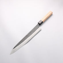  Nao Yamamoto White Steel No.2 Black Finished Sujihiki 270mm Walnut Handle - Seisuke Knife
