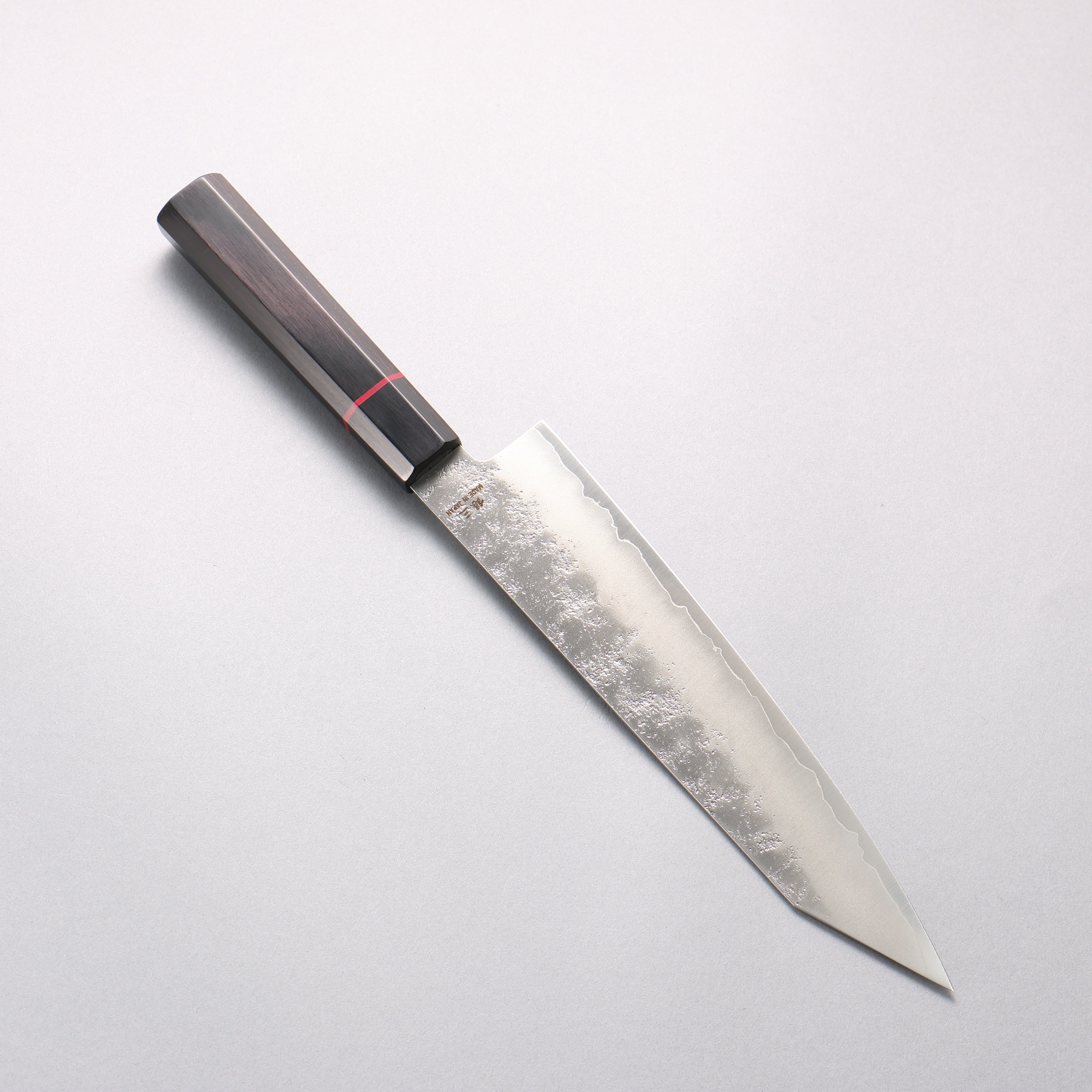 Higuchi Silver Steel No.3 Nashiji Kiritsuke Gyuto 210mm Black Pakka wood Handle - Seisuke Knife