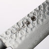 Higuchi VG10 Hammered Damascus Santoku 180mm Navy blue Pakka wood Handle - Seisuke Knife - Slide 3